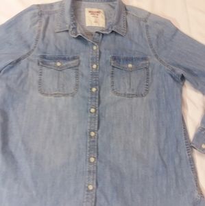 MOSSIMO BUTTON UP SHIRT BLUE XL